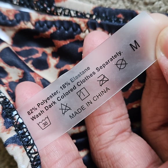 Leopard Drawstring Bikini Swimsuit (S & M) - Picture 5 of 9